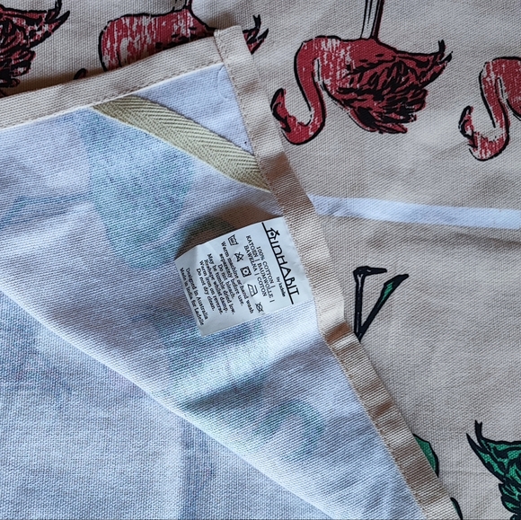 InHabit FLAMINGO Birds Thick Stiff MCM Throwback Towel Florida Estate Retro - Picture 6 of 7